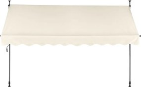 Markiza przeciwsłoneczna regulowana AW-016 na taras, balkon, beżowa, 300x120 cm