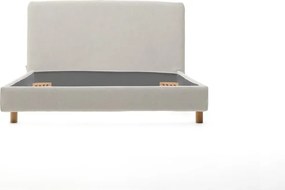 Szare tapicerowane łóżko jednoosobowe bez stelaża 90x200 cm Valma – Kave Home