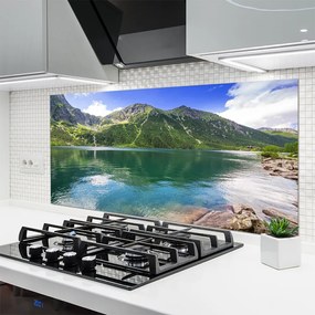 Panel Szklany do Kuchni Odbicie Gór W Lustrze Wody