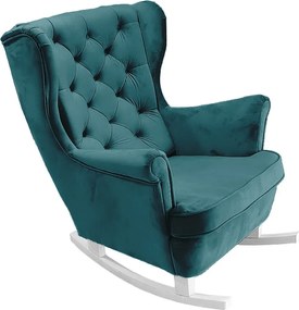 Fotel Relax z Tapicerowanym Siedzeniem i Podłokietnikami, Fotel TV 102x81x95cm Granatowy_29860