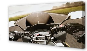 Duży obraz na płótnie Motocykl na Górskiej Trasie