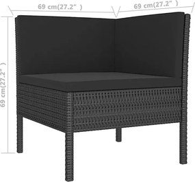 Zestaw wypoczynkowy z naturalnego rattanu - Alva 6X