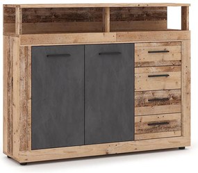 Komoda RUNA jasny brąz/antracyt