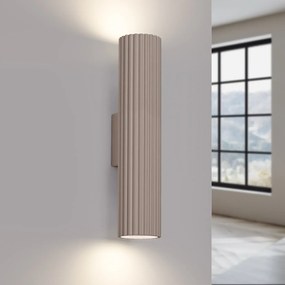 Kinkiet KARBON 30 taupe ryflowany SOLLUX  LIGHTING