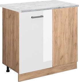 Szafka narożna biały wysoki połysk 86x60x81.6 r-line