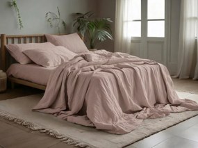 PrzytulneMieszkanie.pl PrzytulneMieszkanie.pl Muślinowe pościel MOELLIN stary róż Rozmiar pościeli: 70 x 90 cm | 140 x 200 cm