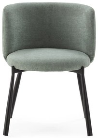 Miętowe tapicerowane fotele jadalniane zestaw 2 szt. Ginny – MOME