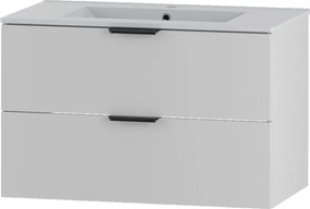 Biały Zestaw do Łazienki 80cm Szafka z Umywalką  Pile