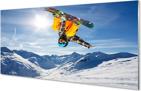 Panel nad Blat Kuchenny Człowiek z Deską w Górach