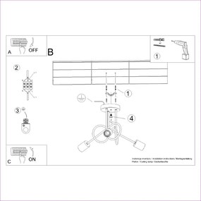 Żyrandol EMBER 3 biały SOLLUX  LIGHTING