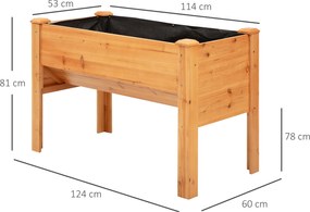 Podwyższona grządka Outsunny 124 cm x 60 cm x 81 cm