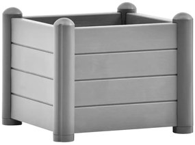 Szara kwadratowa donica ogrodowa D6-P35