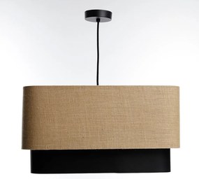 Lampa wisząca KWADRO DUO 005 51x47cm jutowa/czarna BPS KONCEPT