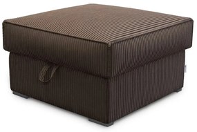 Ciemnobrązowy taboret SMART COSARO z miejscem do przechowywania 65x65 cm