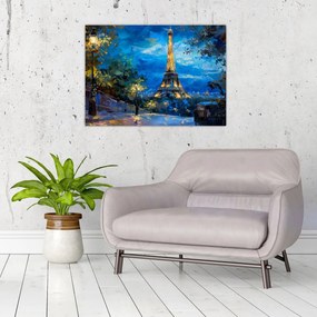 Obraz - Obraz olejny przedstawiający wieżę Eiffla (70x50 cm)