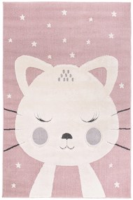 Dywan Skandi Kids Kotek różowy 200x290 Prostokąt