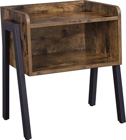 Szafka nocna Valora LET54X, rustykalna, brązowa, żelazna rama