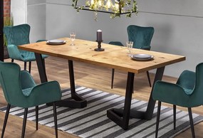 Rozkładany stół w stylu industrialnym Massive jasny dąb