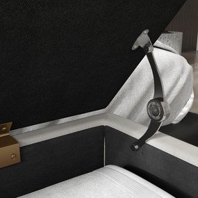 HOMCOM Ławka do Sypialni z Miejscem do Przechowywania, Gruba Wyściółka, Oddychająca Tkanina, Metalowe Nogi, 100x40x49 cm, Kremowa