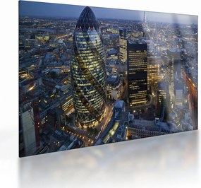 Obraz na szkle - Wieczorna panorama Londynu (70x50 cm)