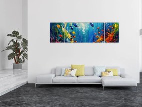 Obraz - Malowanie podwodnego świata (170x50 cm)