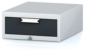 Kontenerek wiszący na narzędzia do stołów MECHANIC, 1 szuflada, 480 x 600 x 218 mm, antracytowe drzwi