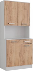 Bufet kuchenny biały/złoty dąb 83.6x46x188.5 raul