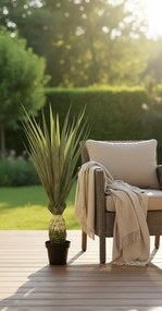 Agawa Sztuczna Roślina w Doniczce Aloes 120 cm Nowoczesna Dekoracja Do Domu i Biura o Realistycznych Zielonych Liściach