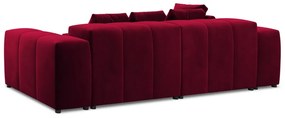 Czerwony aksamitny narożnik (róg zmienny) Rome Velvet – Cosmopolitan Design
