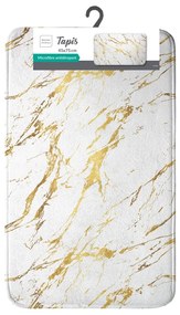 Dywanik łazienkowy w biało-złotym kolorze 45x75 cm Aquamarbre – douceur d'intérieur