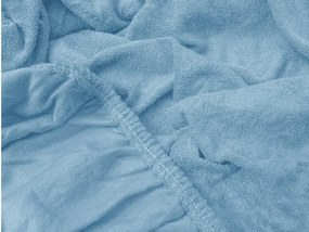 PrzytulneMieszkanie.pl Prześcieradło frotte EXCLUSIVE jasno niebieskie 200x220 cm