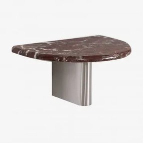 Szafka Nocna Wisząca 40x30 Cm Mayeli Czerwony Marmur Winny - Sklum