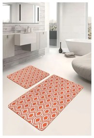 Pomarańczowe aksamitne dywaniki łazienkowe zestaw 2 szt. 60x100 cm – Mila Home