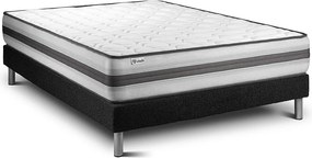 lózka z materacem VITAL POWER RECOVER 150 x 190 cm Rama lózka Czarny