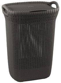 Ciemnoszary kosz na pranie Curver Knit Hamper, 57 l
