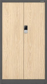 Szafa biurowa metalowa z zamkiem na szyfr antracytowa/dąb sonoma, 900x1850x400 mm: DANIEL Eco Design
