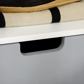 HOMCOM Komoda nocna z szufladą i otwartą półką, stolik nocny do sypialni i salonu, kolor biały, wymiary 40 x 38 x 58 cm