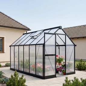 Szklarnia 210 x 183 x 360 cm, wzmocniona konstrukcja, poliwęglan 6 mm