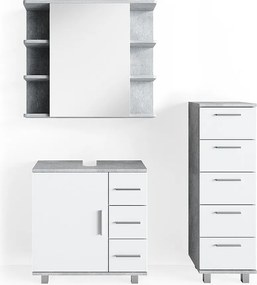 Zestaw mebli łazienkowych beton 60x33x60.8 ilias