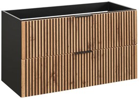 Szafka umywalkowa z lamelowym frontem 100 cm H9-F66