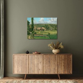Obraz na szkle - Camille Pissarro, Landscape at Les Pâtis, Pontoise, reprodukcje (70x50 cm)