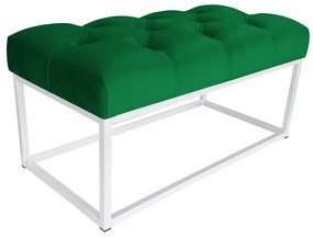 Ławka CHESTERFIELD LOFT podstawa biała pufa podnóżek MG25