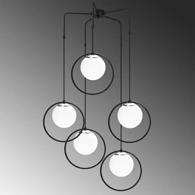 Czarna metalowa lampa wisząca Opviq lights Satyros