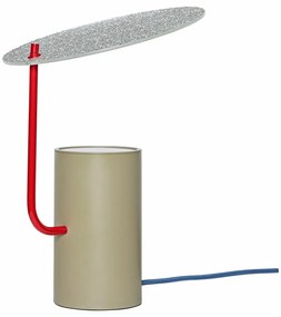 Lampa stołowa w kolorze khaki ze szklanym kloszem (wysokość 35 cm) Disc – Hübsch