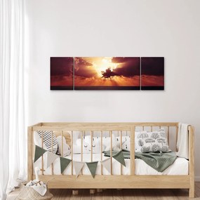 Obraz słońca za chmurami (170x50 cm)