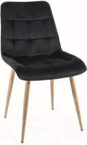 Krzesło tapicerowane CHIC D VELVET czarne