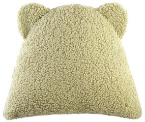 Zielona poduszka na sofę dziecięcą z materiału bouclé Bear – Wigiwama