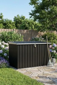 Czarna zamykana skrzynia do ogrodu S5-H84