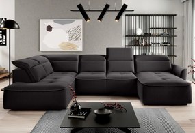 Narożnik MURILLO XL z elektryczną regulacją siedziska Lewostronny w tkaninie VOUGE 17 WERSAL