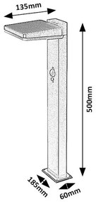 Rabalux 77079 słupek zewnętrzny solarny z PIR i funkcją ściemniania Lasset